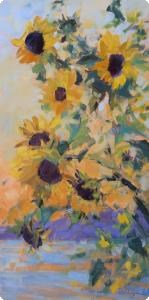 Evening Sunflowers-24x12